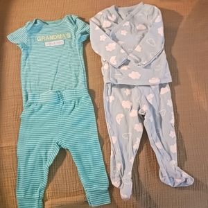 Gender neutral Carters 2 set pajamas lot